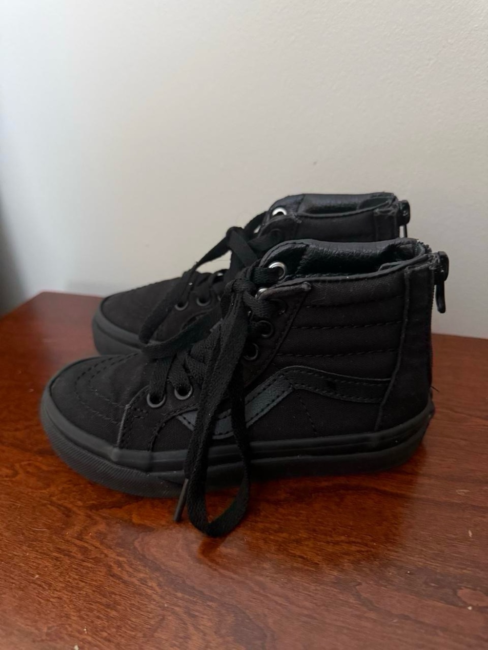 VANS SK-8 All Black High Top Lace-Up Sneakers Unisex Toddler US 11